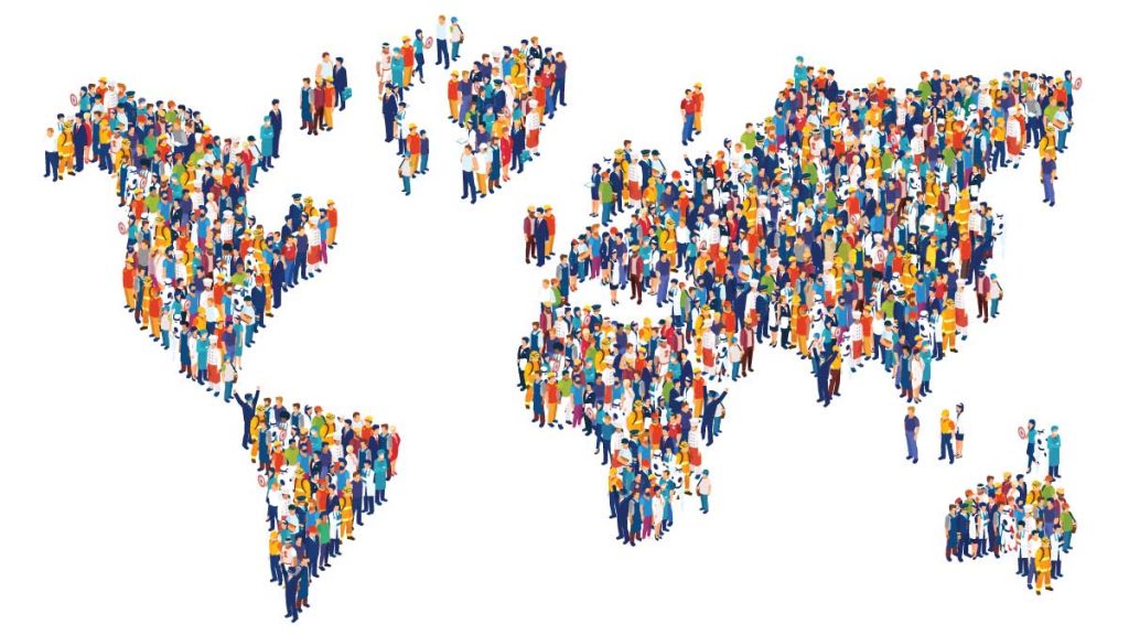 World Map Filled with People • Johns Hopkins Rheumatology